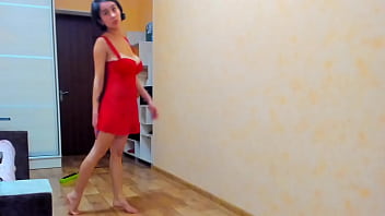 Myla Angel S Hot Striptease In Red Dress And Sportwear