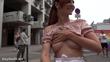 Jeny Smith Flashing Her Perfect Tits To Strangers On The Street While Taking A Selfie
