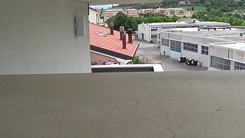 Caught Spying My Neighbors Masturbating On Her Balcony