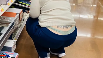 Mom Fat Booty Public Wedgie And Whale Tail Shopping