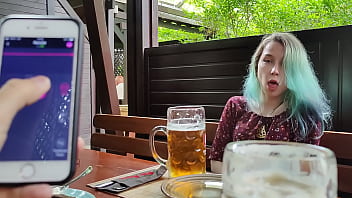 Remote Orgasm Control Of My Stepsister In Pub