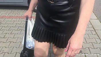 Day July 29 2020 Wife Angela In A Leather Miniskirt